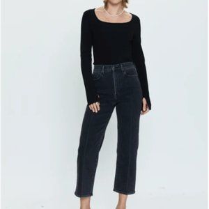 Pistola Cassie Crop Super High Rise Straight Size 28